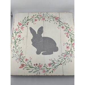 Quill to Paper By Sixtrees Handcrafted Rabbit Shadow Wreath Wall Art 11.75x11.75